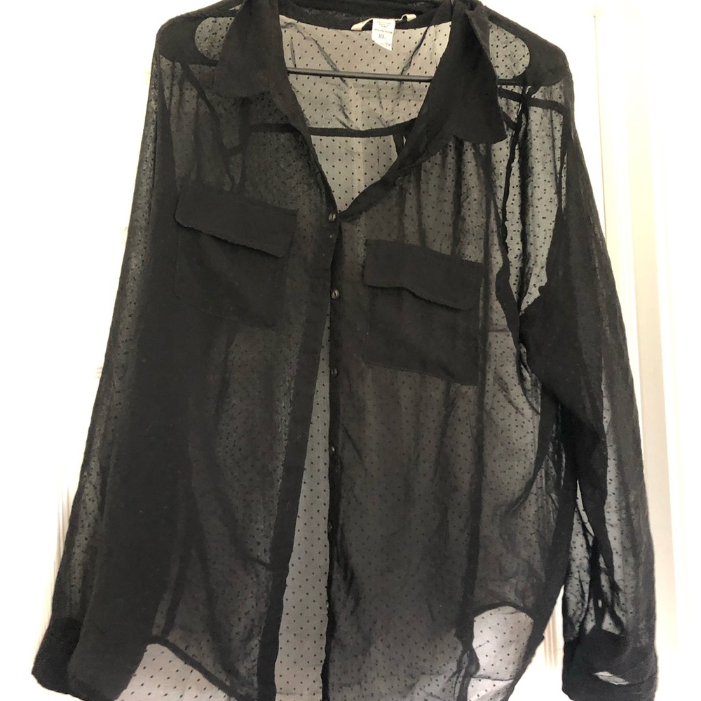Sheer dress shirt